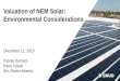 Valuation of NEM Solar: Environmental Considerations