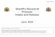 Sheriff's Record of Prisoner Intake and Release