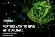 PORTING VASP TO GPUS WITH OPENACC