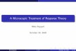 A Microscopic Treatment of Response Theory