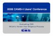 2008 CAMS-ii Users’ Conference