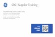 SRS | Supplier Training