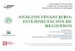 ANÁLISIS FINANCIERO: INTERPRETACIÓN DE REGISTROS
