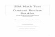 SBA Math Test Content Review Booklet