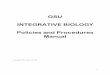 OSU INTEGRATIVE BIOLOGY Policies and Procedures Manual