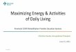 Maximizing Energy & Activities of Daily Living