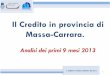 Il Credito in provincia di Massa-Carrara
