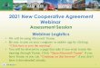 2021 New Cooperative Agreement Webinar