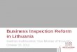 Reform of Business Inspections in Lithuania