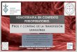 P Y CONTRAS DE LA TRANSFUSIÓN SANGUÍNEA