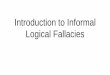 Introduction to Informal Logical Fallacies