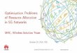 Optimization Problems of Resource Allocation in 5G Networks