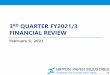 3 QUARTER FY2021/3 FINANCIAL REVIEW