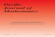 Paciﬁc Journal of Mathematics - MSP