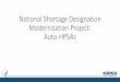 National Shortage Designation Modernization Project: Auto 