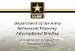 Department of the Army Retirement Planning Informational 