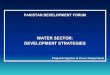 WATER SECTOR: DEVELOPMENT STRATEGIES
