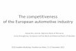 The competitiveness of the European automotive industry