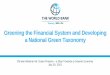 Greening the Financial System and Developing a National 