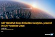 SAP S/4HANA Cloud Embedded Analytics, powered by SAP 