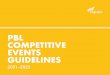 PBL COMPETITIVE EVENTS GUIDELINES