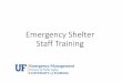 Emergency Shelter Staff Training