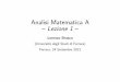 Analisi Matematica A Lezione 1 - Unife