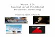 Year 13: Social and Political Protest Writing Revision Pack