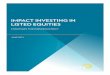 IMPACT INVESTING IN LISTED EQUITIES