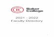 2021-2022 Faculty Directory
