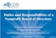 Duties and Responsibilities of a Nonprofit Board of Directors