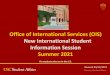 Office of International Services (OIS) New International 