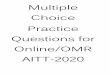 Multiple Choice Practice Questions for Online/OMR AITT-2020