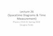 (Spacetime Diagrams & Time Measurement) Lecture 26