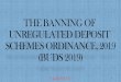 THE BANNING OF UNREGULATED DEPOSIT SCHEMES …