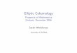Elliptic Cohomology - Prospects in Mathematics Durham 
