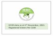 ECVR data as at 5th November, 2021 - iebc.or.ke