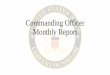 Commanding Officer Monthly Report - MyNavyHR