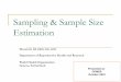 Sampling & Sample Size Estimation