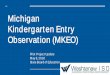 Kindergarten Entry Observation PPT - Michigan