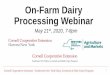 On-Farm Dairy Processing Webinar
