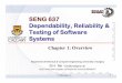 SENG SENG 637637 Dependability Reliability Dependability 
