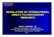 REGULATION OF INTERNATIONAL DIRECT-TO-PARTICIPANT …