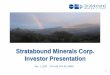 Stratabound Minerals Corp. Investor Presentation