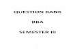 QUESTION BANK BBA SEMESTER III - DIAS
