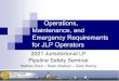 Operations, Maintenance, and Emergency Requirements for 