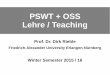 PSWT + OSS Lehre / Teaching