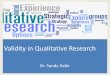 Validity in Qualitative Research - GeSt Project