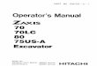 Hitachi ZAXIS 80LCK Excavator operator’s manual SN060001 and up