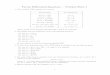 Partial Diﬀerential Equations — Problem Sheet 1